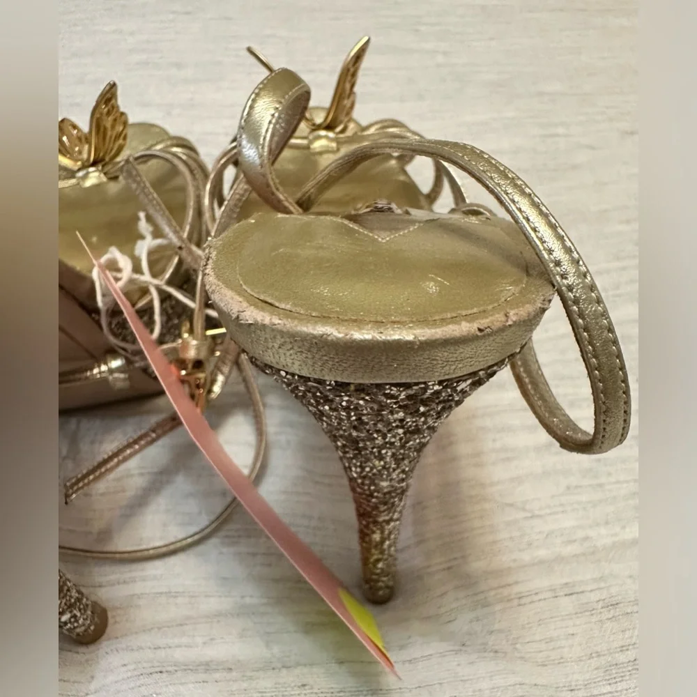 Sophia Webster Mariposa Leather & Glitter Butterfly Platforms - Picture 4 of 13